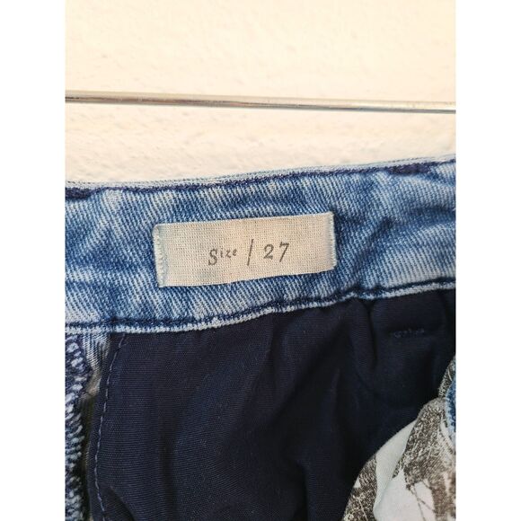 Pilcro & The Letterpress Sz 27 Slit Pocket Skinny Jeans Hook Bar Closure Minimal - Picture 6 of 10